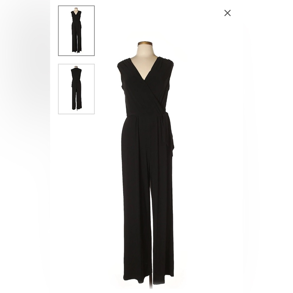 Tiana B. Black Sleeveless V-Neck Dress